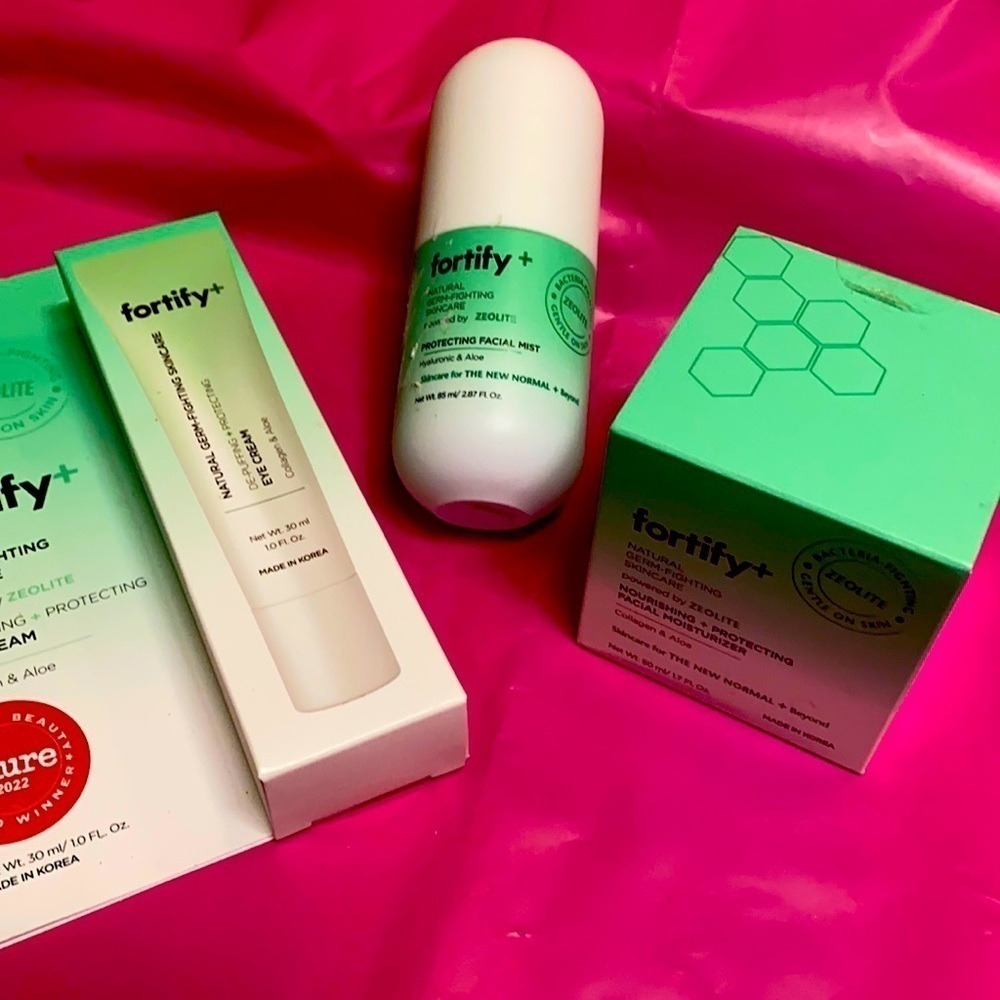 Fortify Natural Germ-Fighting Skin Care Bundle Moisturizing Facial Eye Cream